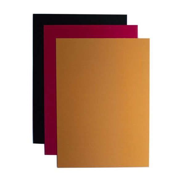 Silhouette Metallätzbögen (3 Blätter/ schwarz/ rosa/ gold)