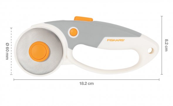 Fiskars Rollmesser / Rollschneider mit Komfortgriff (Ø 60 mm)