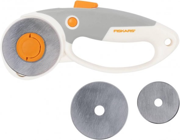 Fiskars Duoloop Rollmesser / Rollschneider mit Komfortgriff ( Ø 45 + Ø 60 mm)