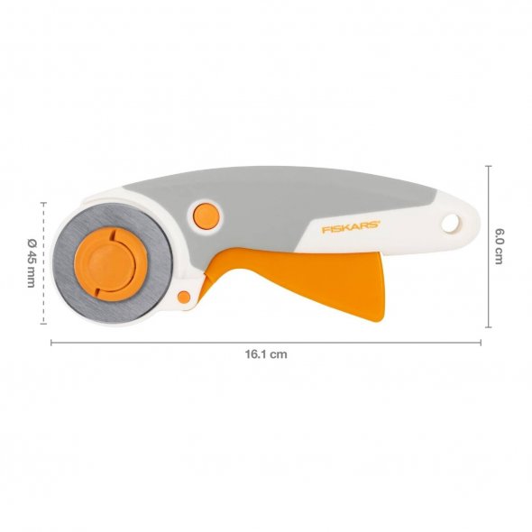 Fiskars Rollmesser/ Rollschneider mit Auslöser (Ø 45 mm)