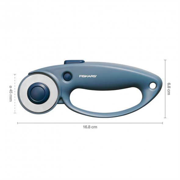 Fiskars Rollmesser/ Rollschneider "Mountain Haze" mit Komfortgriff (Ø 45 mm)