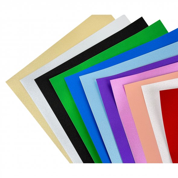 TECKWRAP GLITTER Vinylfolie 30 x 30 cm (selbstklebend/versch.Farben)