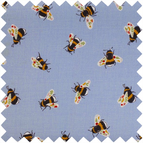 Nähkorb "Bienenschwarm" (blau/ 26 x 19 x 14,5 cm)