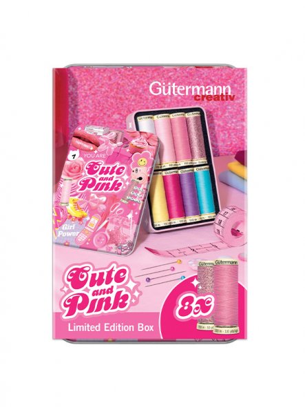 Gütermann Allesnäher Cute and Pink Box (8 Farben / 7 x 100 / 1 x 50 m)