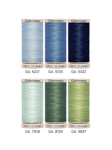 Gütermann Nähfaden-Set Quilting (6 Farben / 200 m)