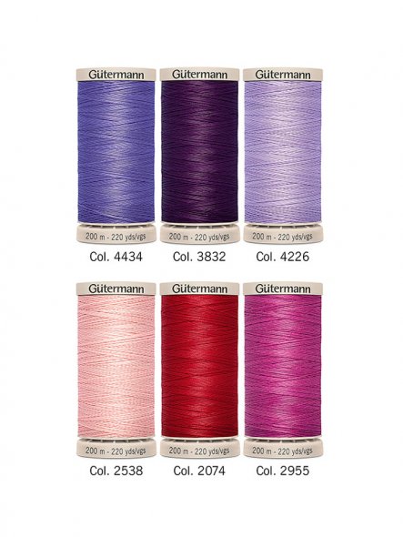 Gütermann Nähfaden-Set Quilting (6 Farben / 200 m)