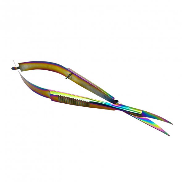 Famore Pinzettenschere (regenbogenfarben / Titan-Beschichtung)