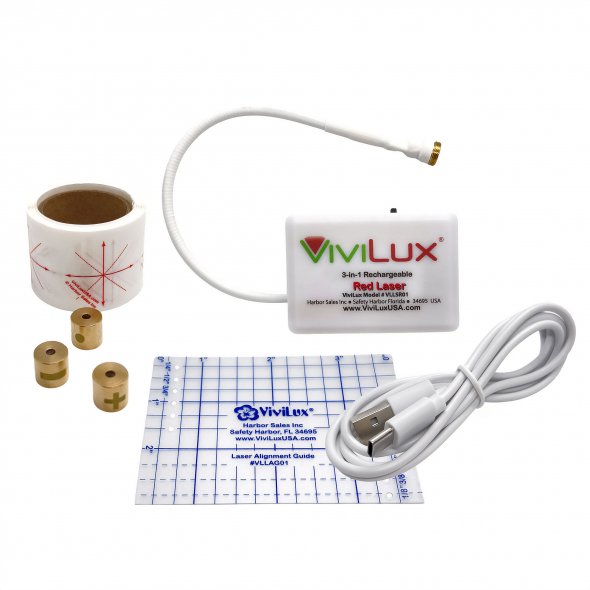 Vivilux 3-in-1 Laser System (USB / rot) zum Nähen und Basteln