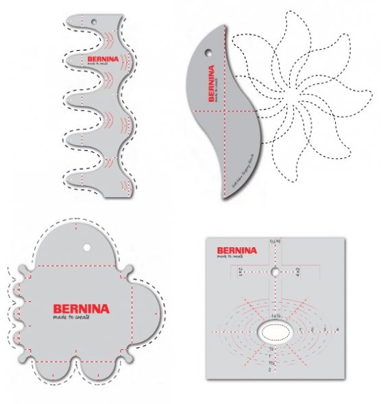 Bernina Formschablonen-Set Kurven und Muscheln