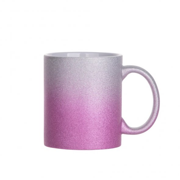 Sublimations-Tasse Glitter mit Farbverlauf (330 ml / bicolor)