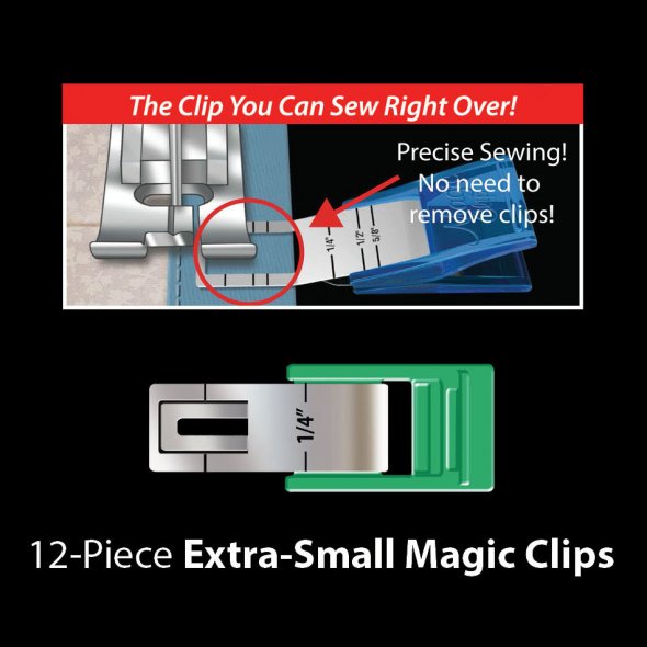 Taylor Seville Stoffklammern Magic Clips Big (12er Pack) Nähklammern, Nähclips, übernähbar!