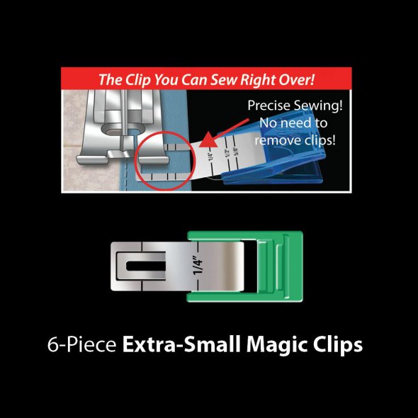 Taylor Seville Stoffklammern Magic Clips Extra Small (6er Pack) Nähklammern, Nähclips, übernähbar!