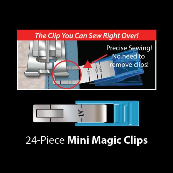 Taylor Seville Stoffklammern Magic Clips Mini (24er Pack) Nähklammern, Nähclips, übernähbar!