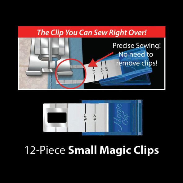 Taylor Seville Stoffklammern Magic Clips Small (12er Pack) Nähklammern, Nähclips, übernähbar!