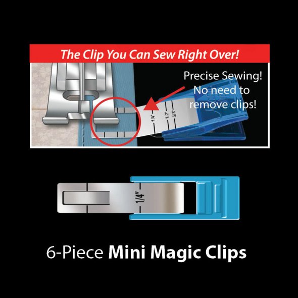 Taylor Seville Stoffklammern Magic Clips Mini (6er Pack) Nähklammern, Nähclips, übernähbar!