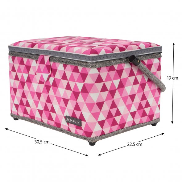 Semplix Nähkorb Diamond (beere/rosa)