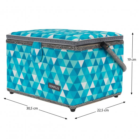 Semplix Nähkorb Diamond (petrol/türkis)