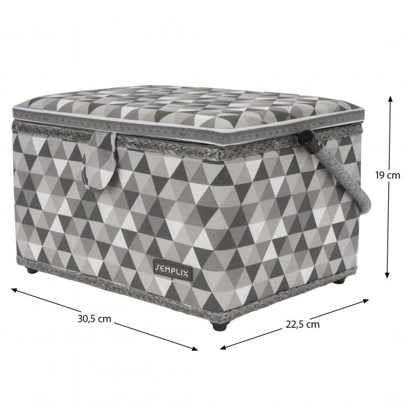 Semplix Nähkorb Diamond (anthrazit/grau)