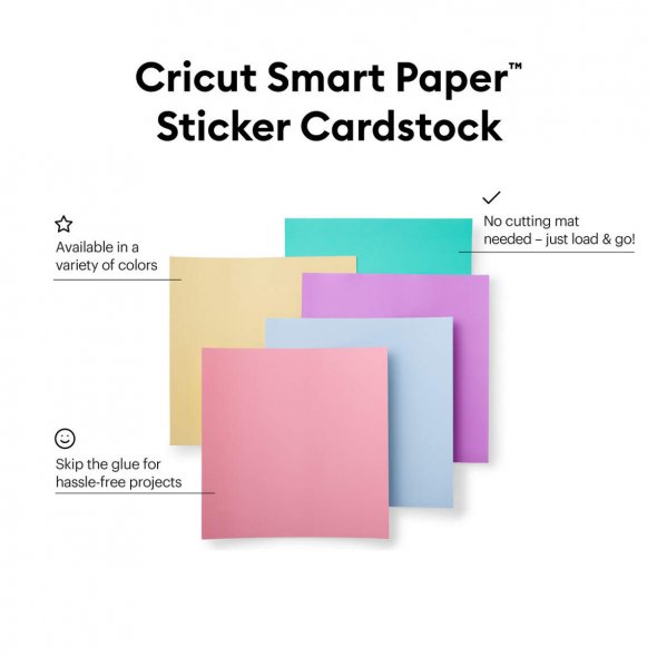 Cricut Smart Sticker Cardstock, pastell