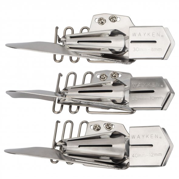 3er Bundle Bandeinfasser für Baby Lock Cover (8/30 mm / 10/35 mm / 12/40 mm / mit Rechen)