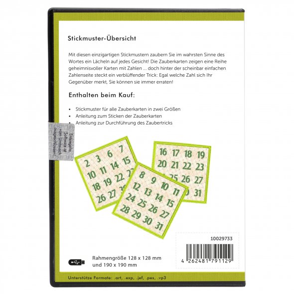 Windesign Stickmuster USB "Zauberkarten" (10 Motive)
