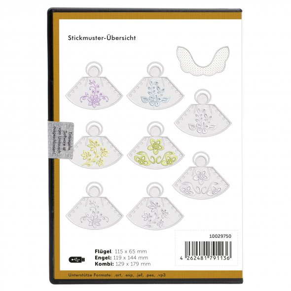 Windesign Stickmuster USB "3D Lace Engel" (8 Motive)
