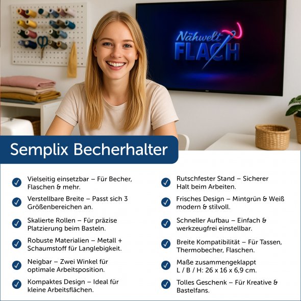 Semplix Becherhalter (flexibel / mintgrün)