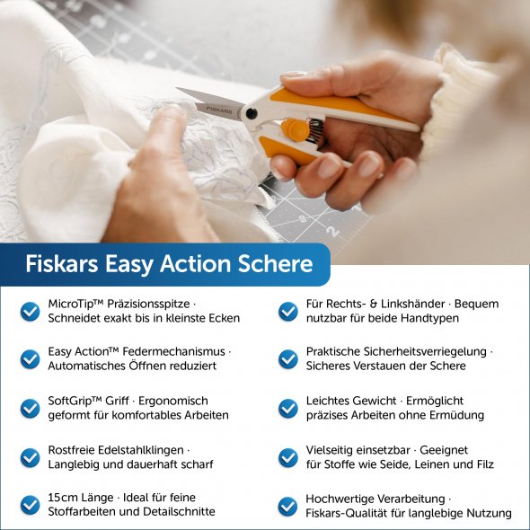 Fiskars Easy Action Stoffschere (15 cm)
