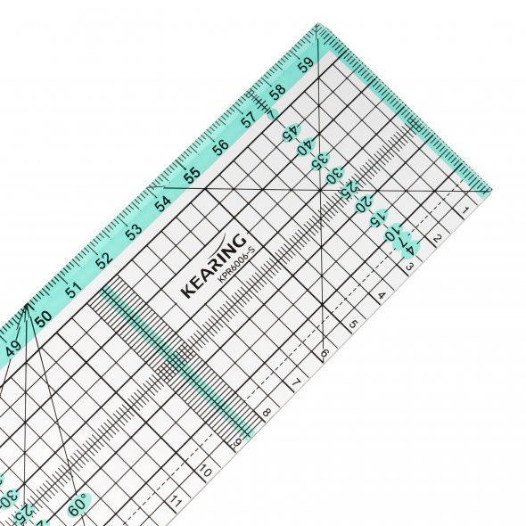 Kearing Patchwork Lineal mit Metallkante (60 x 6 cm)
