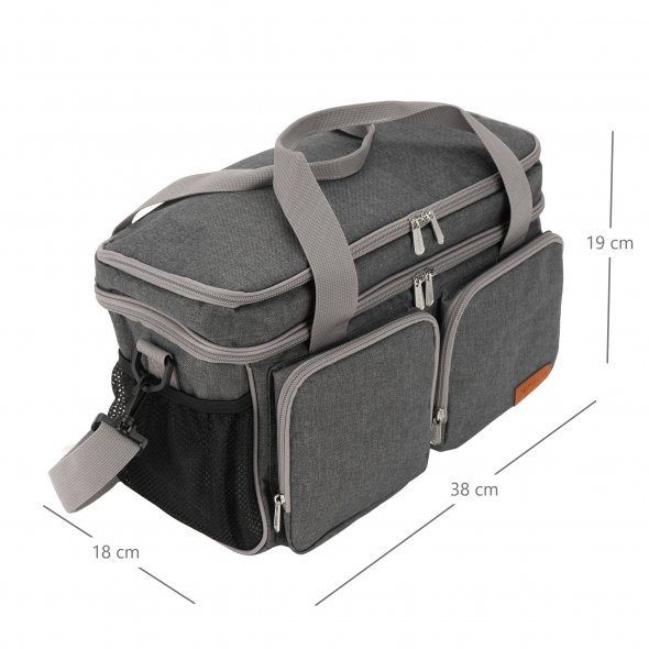 Semplix Multifunktionstasche anthrazit/grau (38 x 18 x 19 cm)