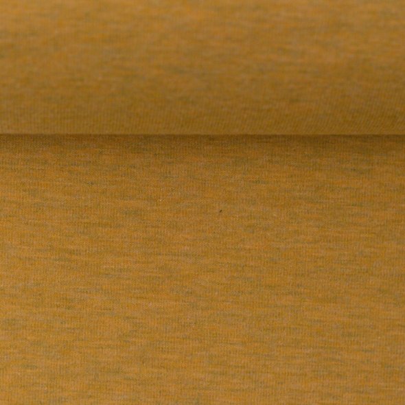 Baumwoll Jersey Stoff melange - Vanessa von Swafing 001314-senf: 1,0m