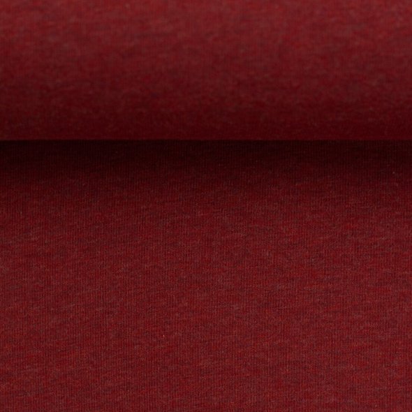 Baumwoll Jersey Stoff melange - Vanessa von Swafing 001338-burgundy: 1,0m