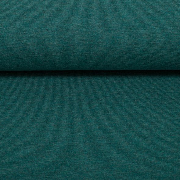 Baumwoll Jersey Stoff melange - Vanessa von Swafing 001563-dunkelgrün: 1,0m