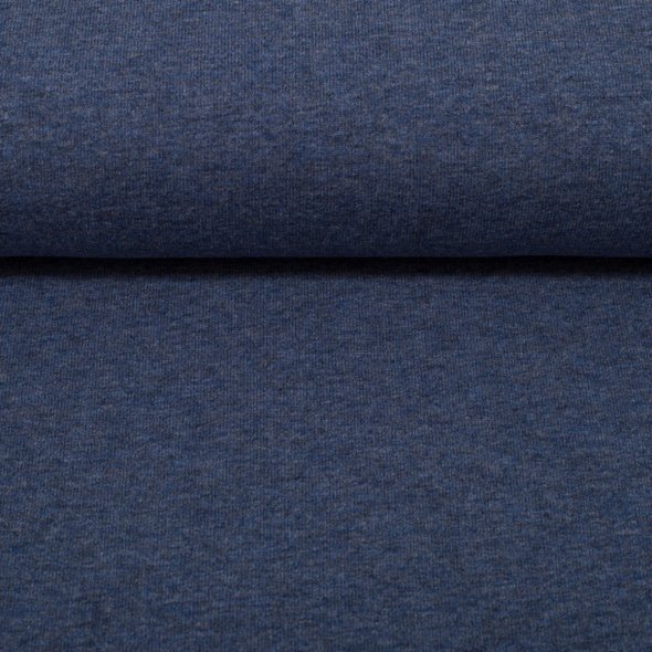 Baumwoll Jersey Stoff melange - Vanessa von Swafing 001597-jeansblau: 1,0m
