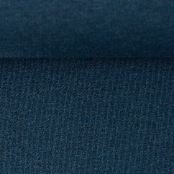 Baumwoll Jersey Stoff melange - Vanessa von Swafing 001749-dunkelpetrol: 1,0m