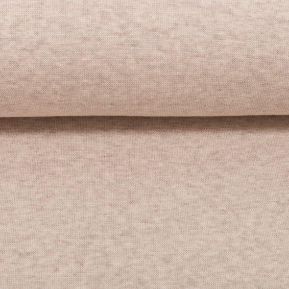 Baumwoll-Bündchen Stoff Heike meliert - Schlauchware von Swafing 001010-naturweiß: 1,0m
