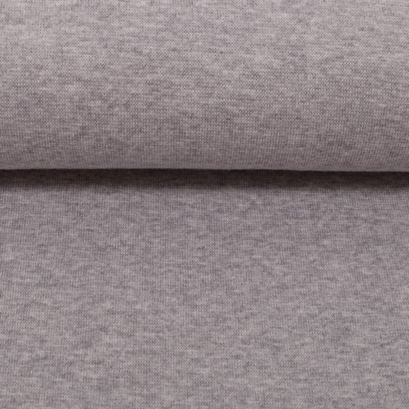 Baumwoll-Bündchen Stoff Heike meliert - Schlauchware von Swafing 001183-hellgrau: 1,0m