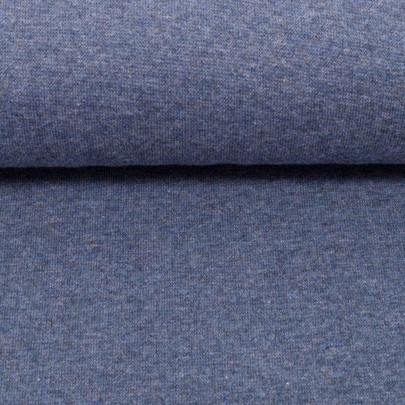 Baumwoll-Bündchen Stoff Heike meliert - Schlauchware von Swafing 001253-blau: 1,0m