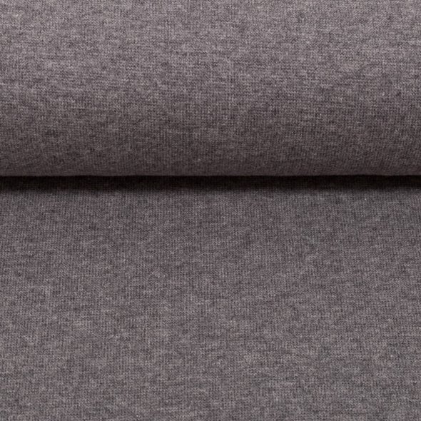 Baumwoll-Bündchen Stoff Heike meliert - Schlauchware von Swafing 001285-dunkelgrau: 1,0m