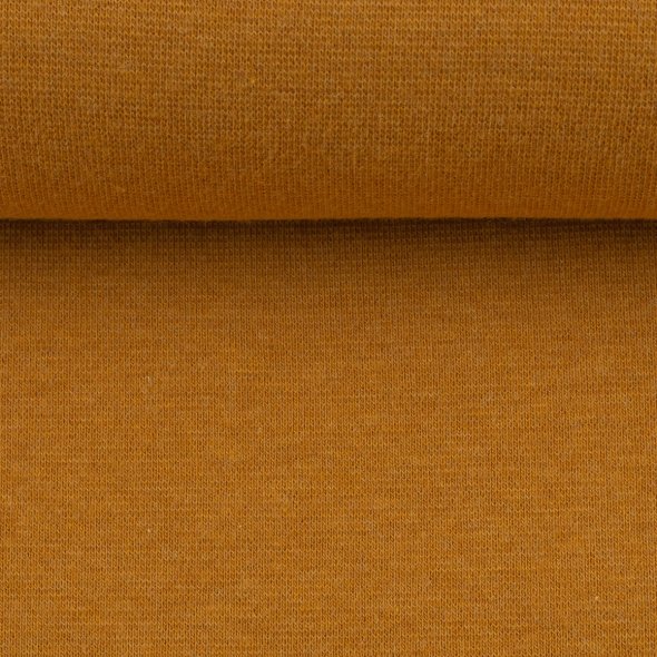Baumwoll-Bündchen Stoff Heike meliert - Schlauchware von Swafing 001315-ocker: 1,0m