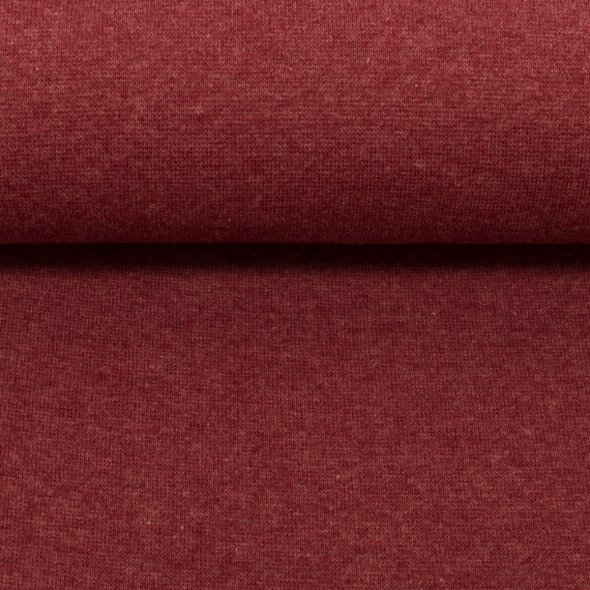 Baumwoll-Bündchen Stoff Heike meliert - Schlauchware von Swafing 001338-burgundy: 1,0m