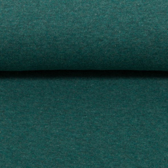 Baumwoll-Bündchen Stoff Heike meliert - Schlauchware von Swafing 001563-dunkelgrün: 1,0m