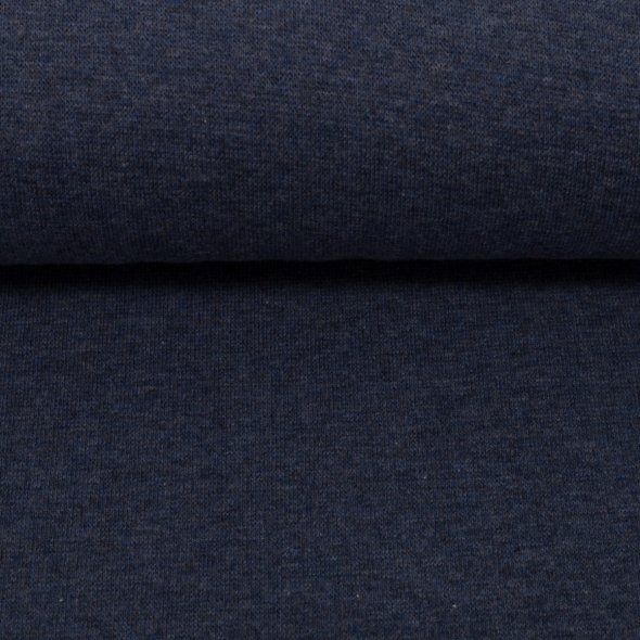 Baumwoll-Bündchen Stoff Heike meliert - Schlauchware von Swafing 001598-dunkelblau: 1,0m