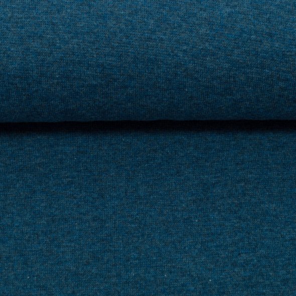Baumwoll-Bündchen Stoff Heike meliert - Schlauchware von Swafing 001749-dunkelpetrol: 1,0m
