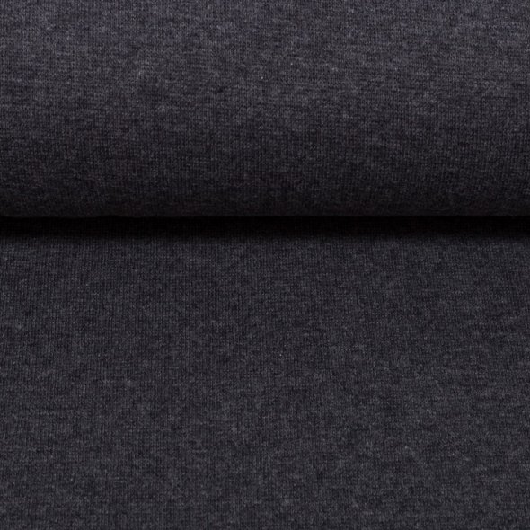 Baumwoll-Bündchen Stoff Heike meliert - Schlauchware von Swafing 001789-anthrazit: 1,0m
