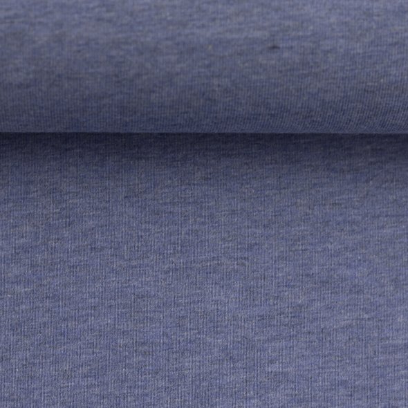 Baumwoll Sweat Stoff Eike angeraut melange - Eike melange von Swafing 001253-blau: 1,0m