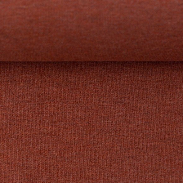 Baumwoll Sweat Stoff Eike angeraut melange - Eike melange von Swafing 001339-hellburgundy: 1,0m