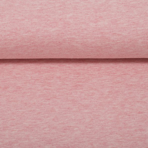 Baumwoll Sweat Stoff Eike angeraut melange - Eike melange von Swafing 001432-rosa: 1,0m