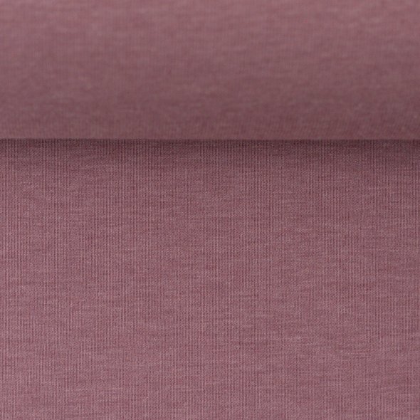 Baumwoll Sweat Stoff Eike angeraut melange - Eike melange von Swafing 001436-altrosa: 1,0m