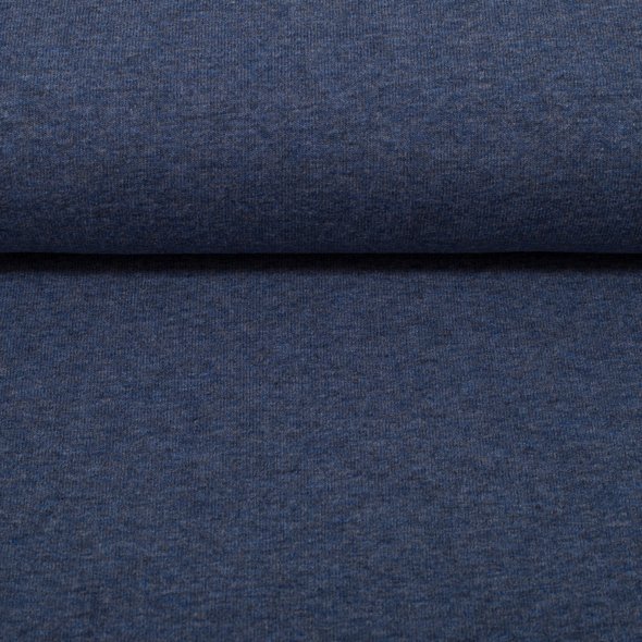 Baumwoll Sweat Stoff Eike angeraut melange - Eike melange von Swafing 001597-jeansblau: 1,0m